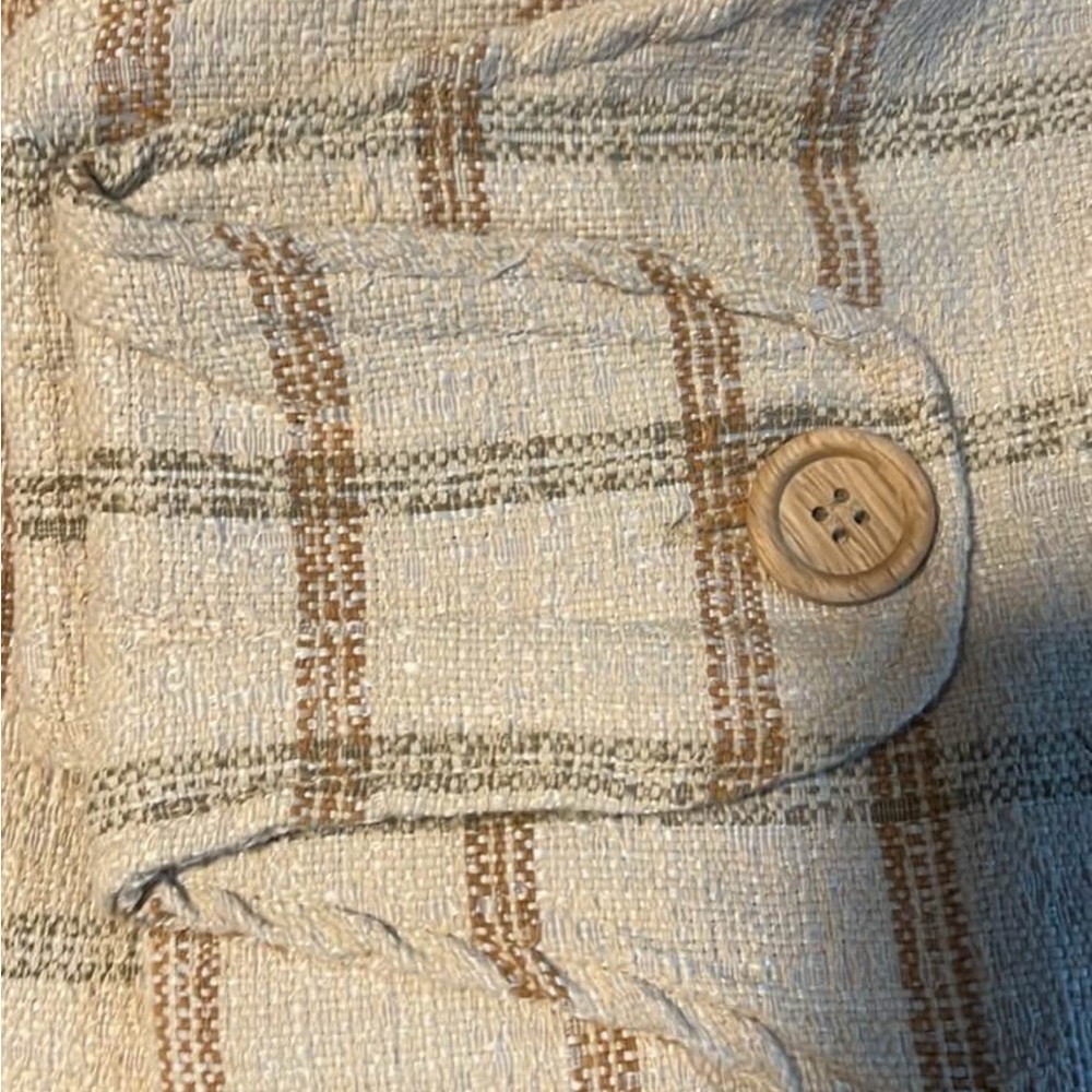 Vintage Plaid Cream and Brown Curtain - Picture 4 of 4